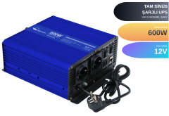 600 Watt Tam Sinüs Akü Şarjlı Ups İnverter 12Vdc-230Vac
