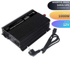 1000 Watt Modifiye Sinüs Akü Şarjlı UPS İnverter 12Vdc-230Vac