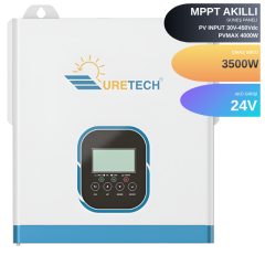 3.5KVA 3500 Watt Tam Sinüs Akıllı 100A (H.V. 30-450Vdc) MPPT İnverter 24Vdc-230Vac 3.5kW