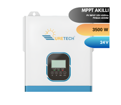 3.5KVA 3500 Watt Tam Sinüs Akıllı 100A (H.V. 30-450Vdc) MPPT İnverter 24Vdc-230Vac 3.5kW