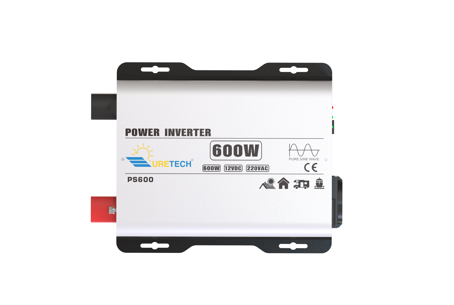 600 Watt 12v Tam Sinüs İnverter 12v-220v
