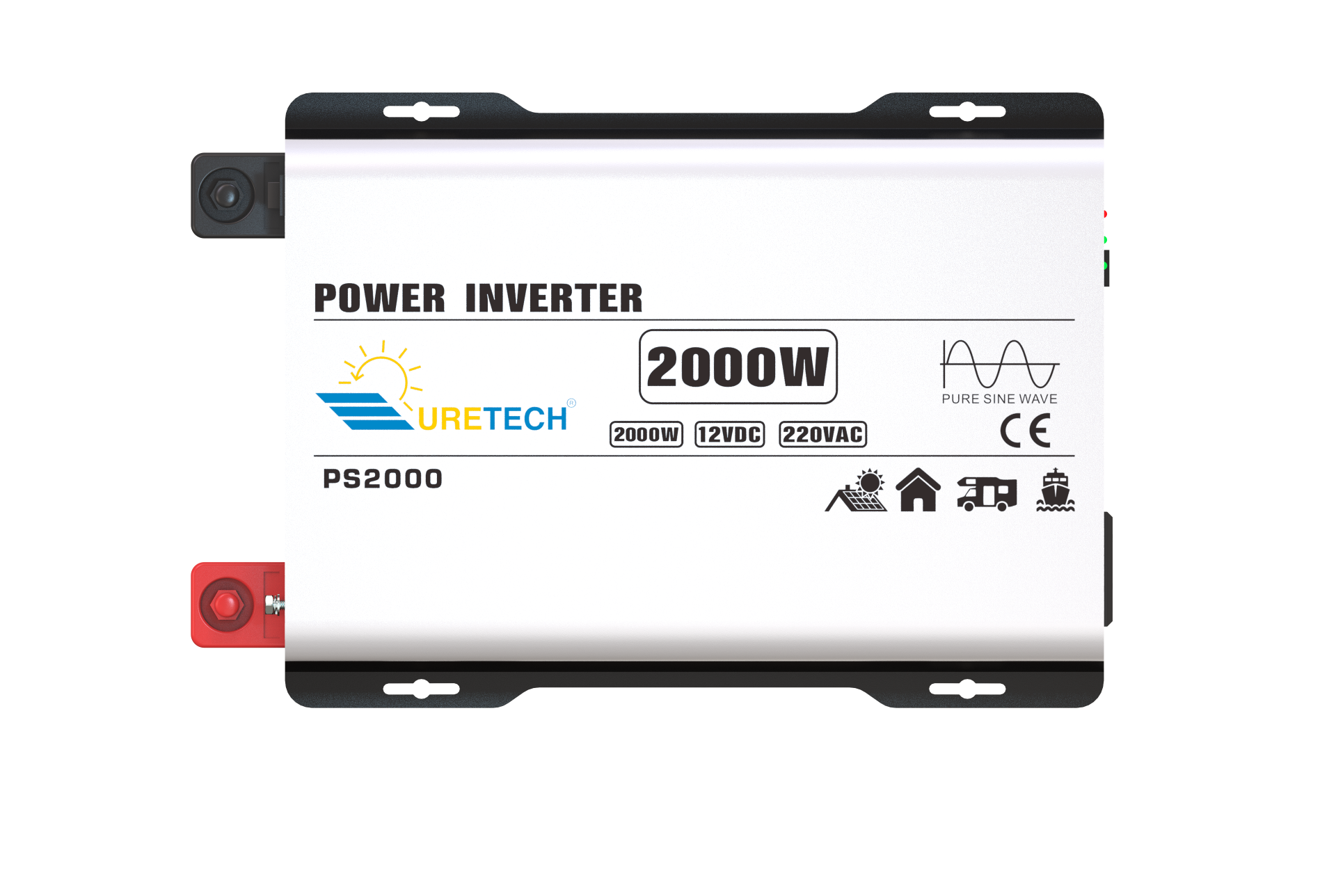 2000 Watt 12v Tam Sinüs İnverter 12v-220v